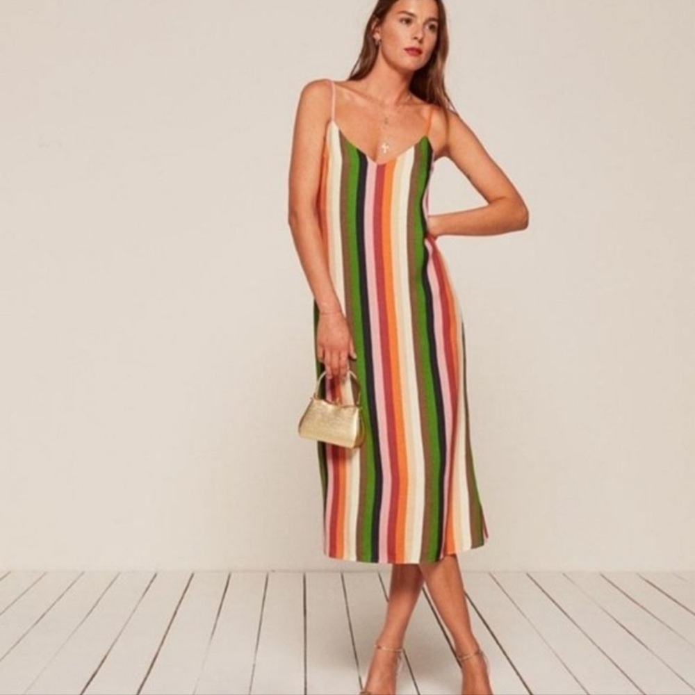 Reformation Jaxon dress in isabel stripe Size 0
